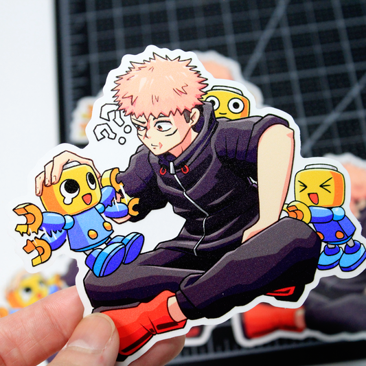 Yuji and Servbot - Sticker
